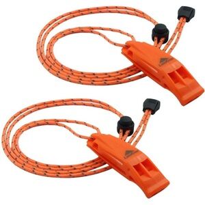 LuxoGear Emergency Whistles with Lanyard Safety Whistle Survival Shrill Loud